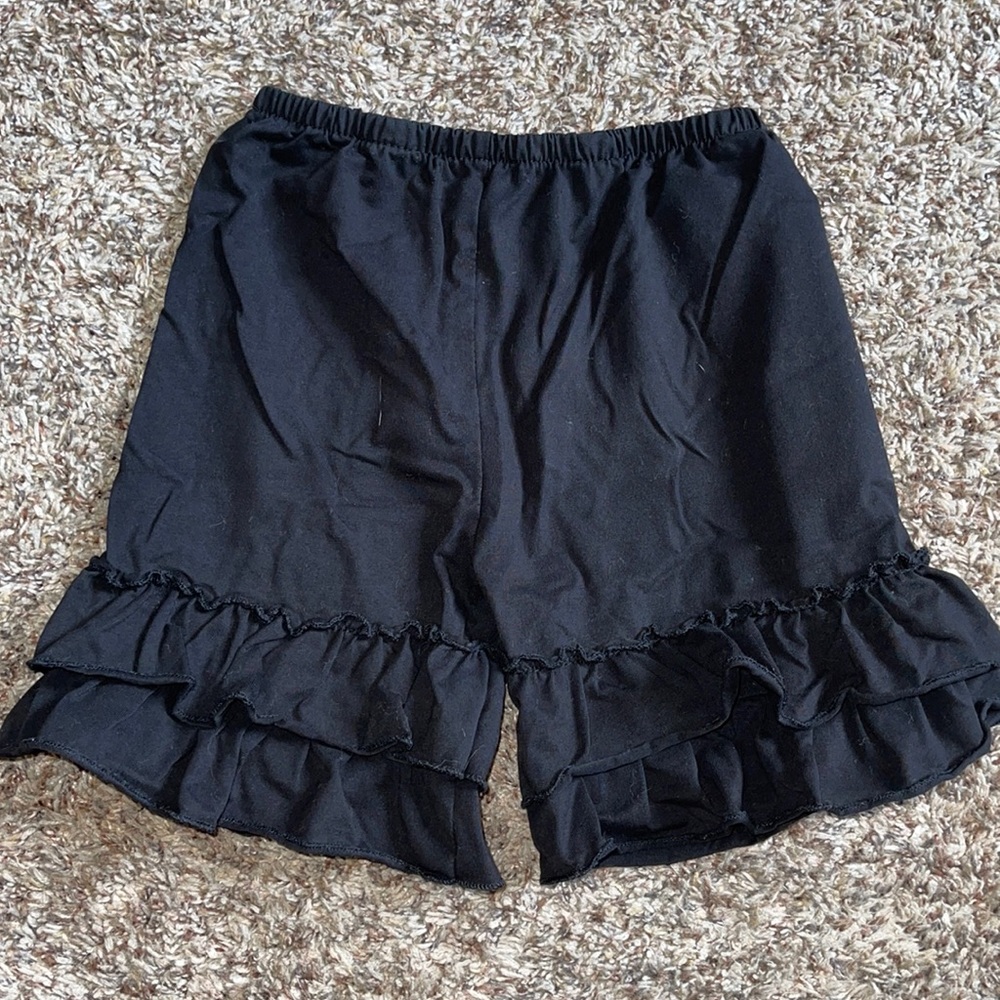 Black Ruffle Shorts